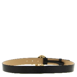 Black Leather Thin Belt