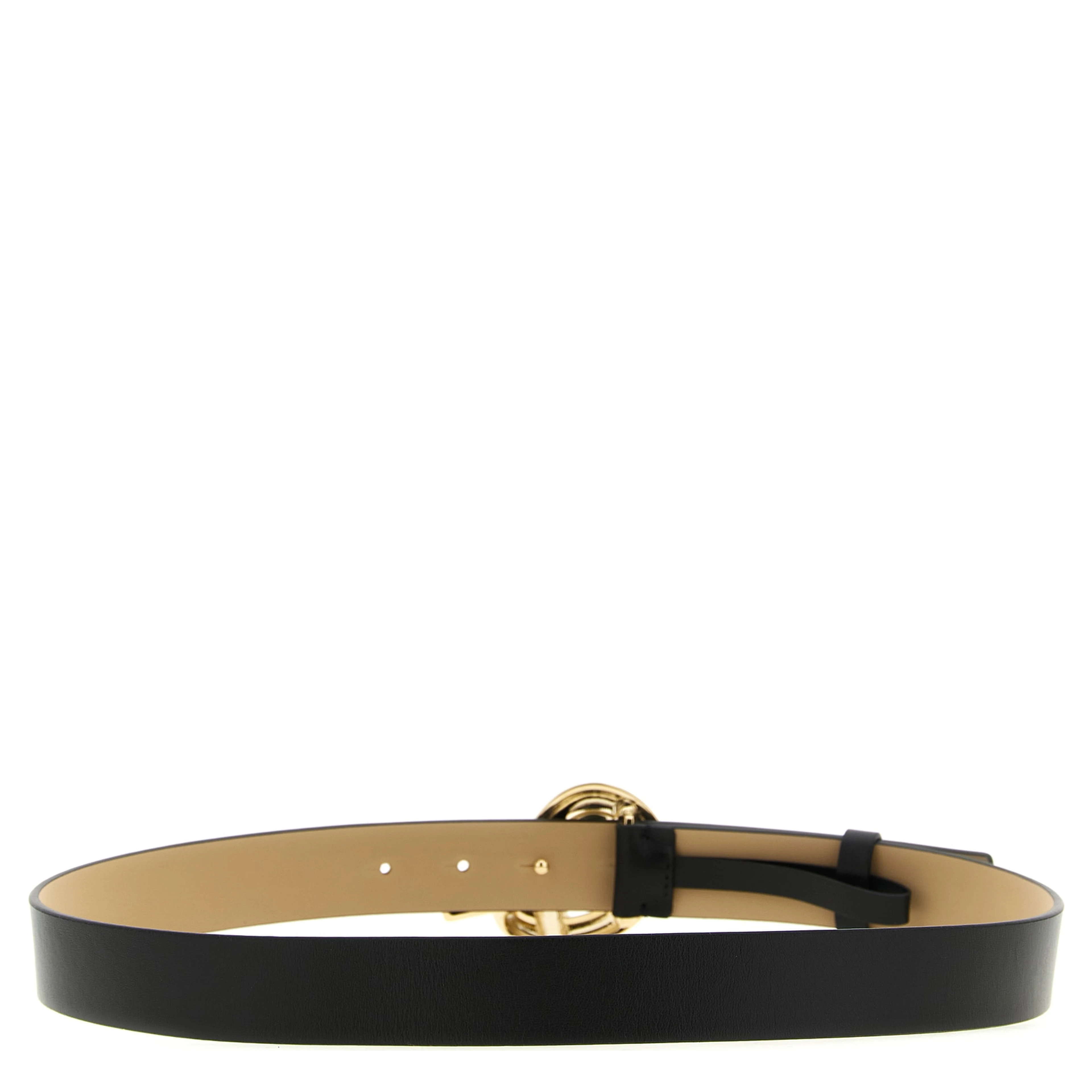 Black Leather Thin Belt