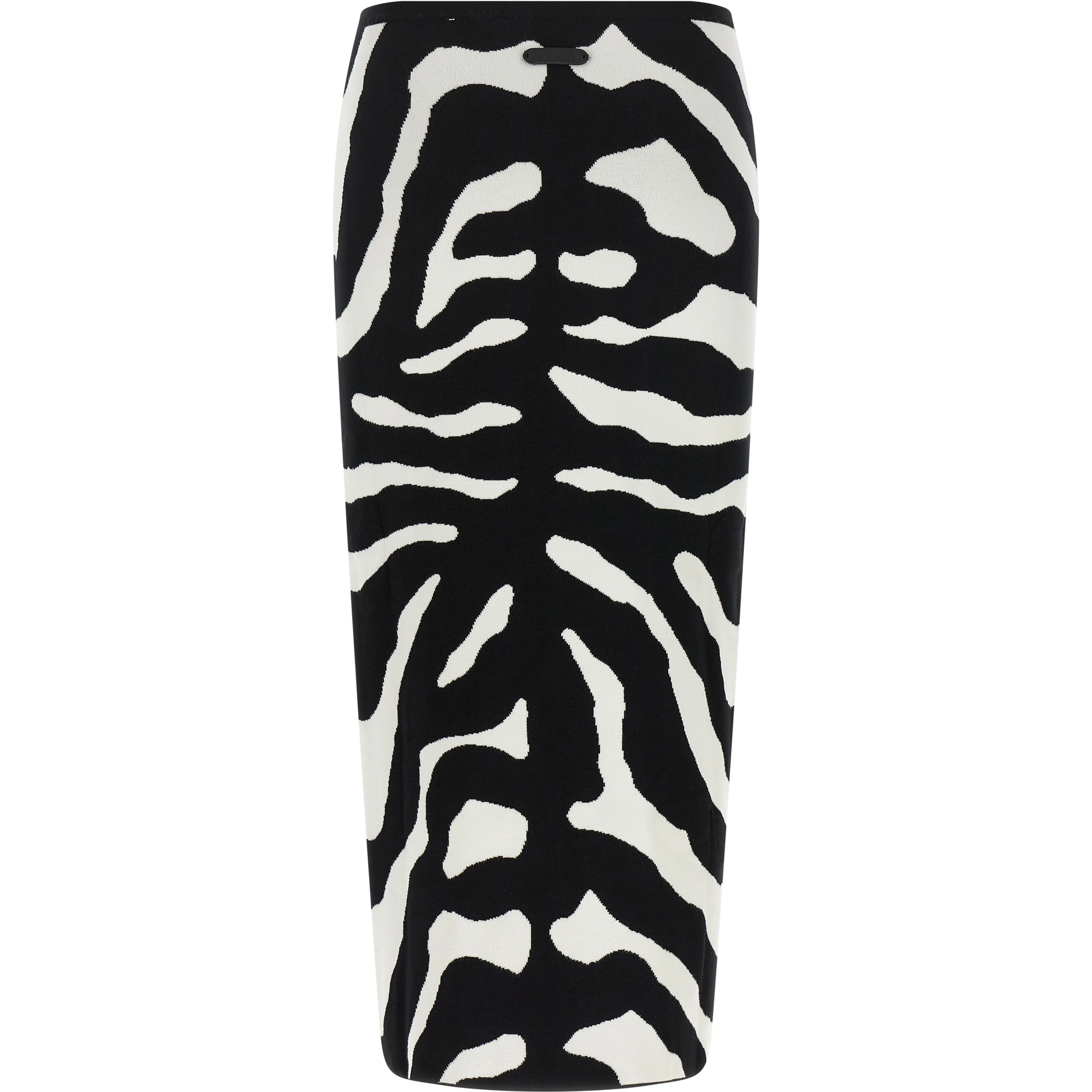 Bicolor Viscose Midi Skirt