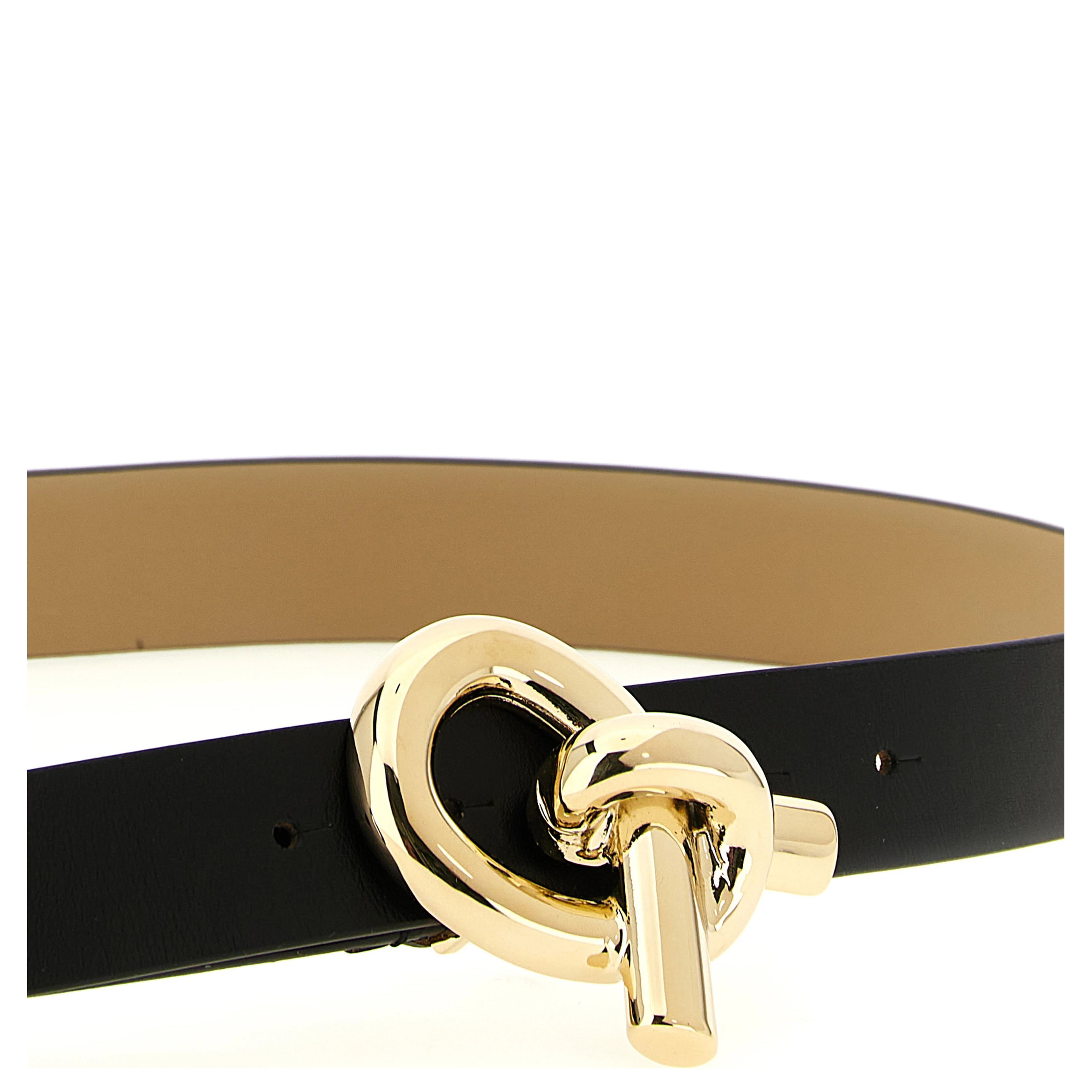 Black Leather Thin Belt