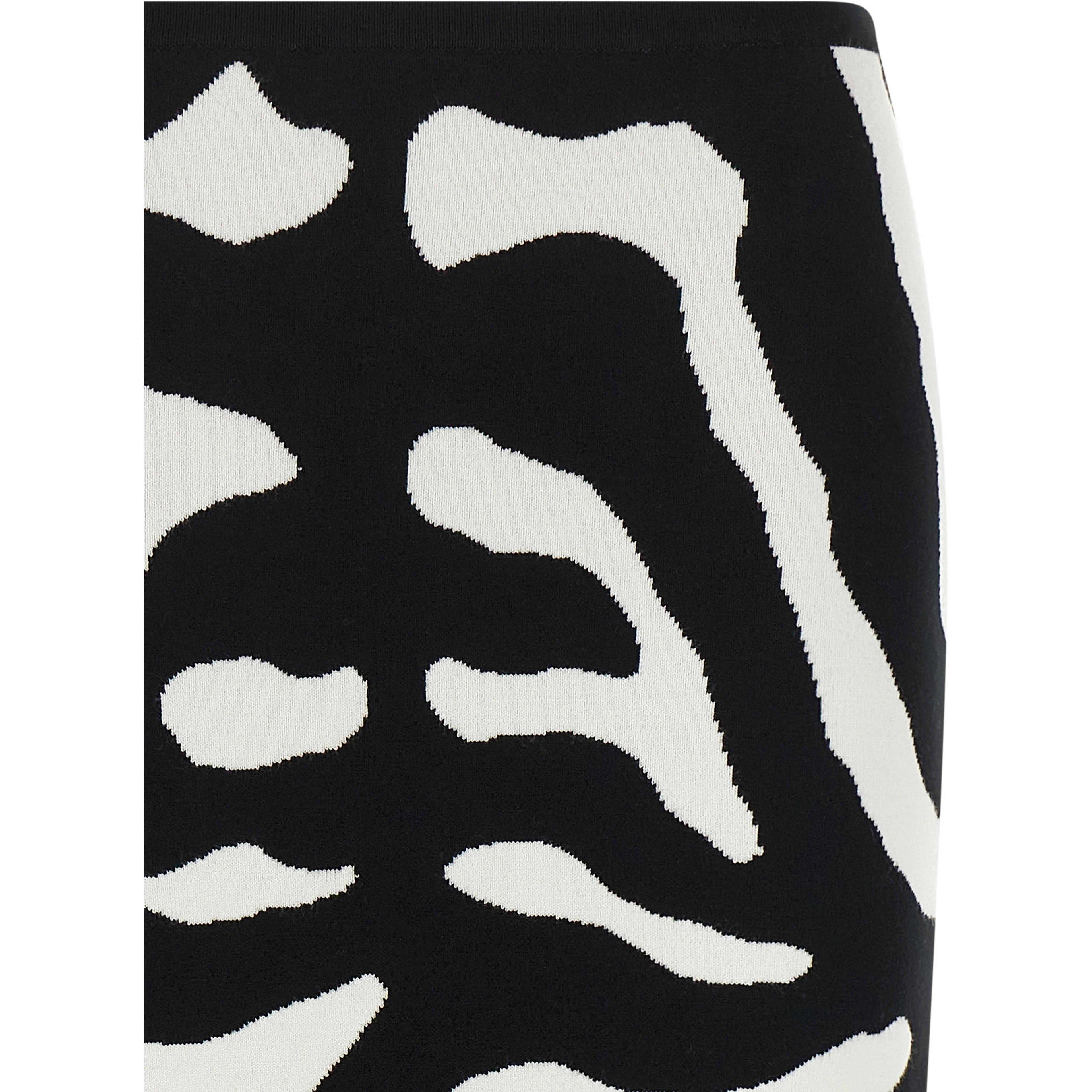 Bicolor Viscose Midi Skirt