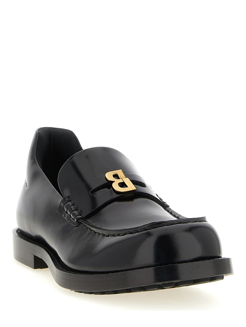 Black Calfskin Slip-On Loafers