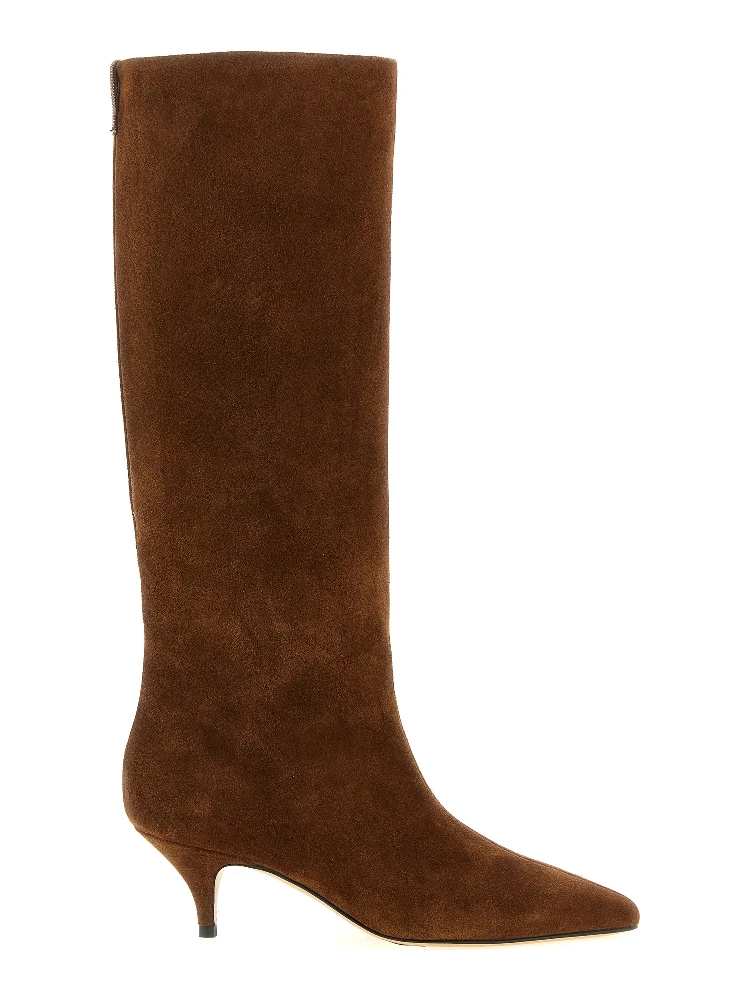 Brown Suede Leather Over The Knee