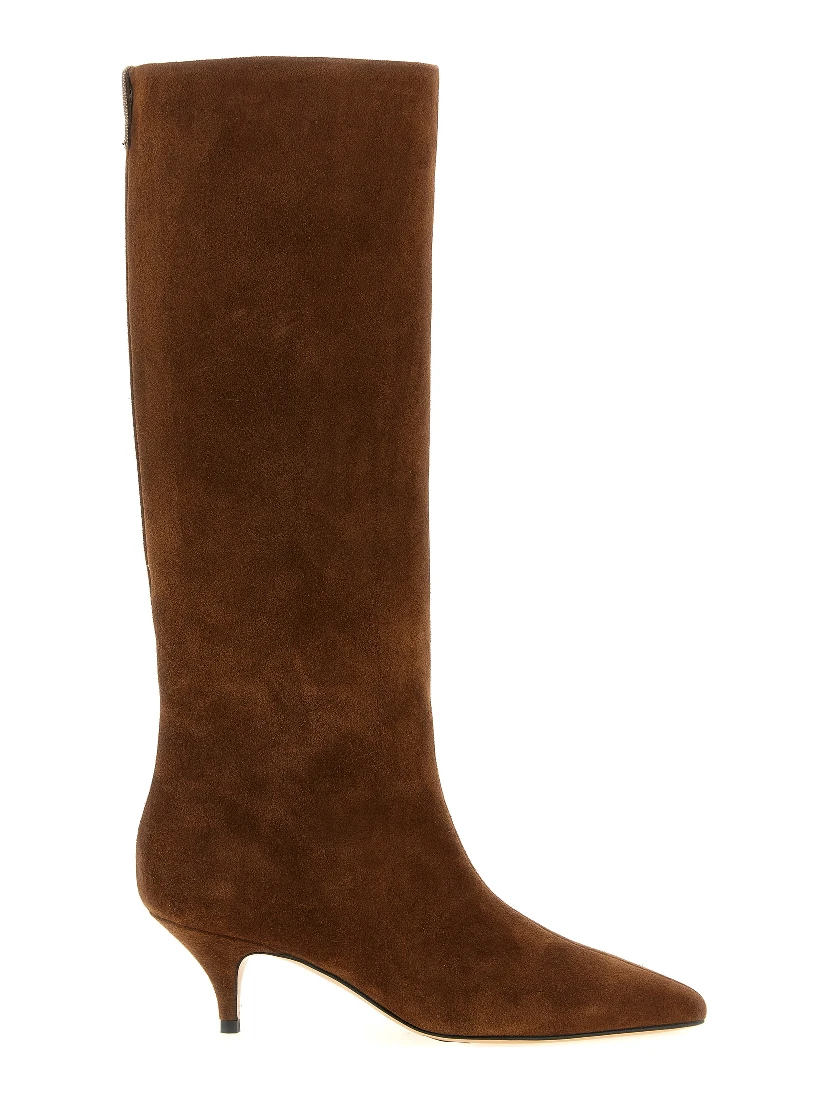 Brown Suede Leather Over The Knee