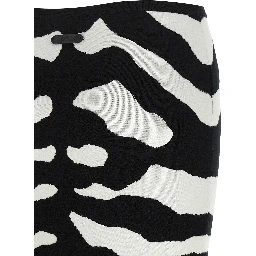 Bicolor Viscose Midi Skirt