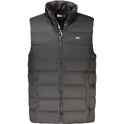 Black Nylon Men's Vest Jacket