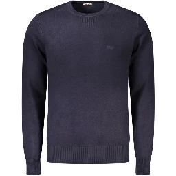 Blue Viscose Men's Sweater