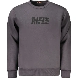 Gray Cotton Men Sweatshirt