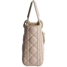 Beige Lamb Leather Shoulder Bag