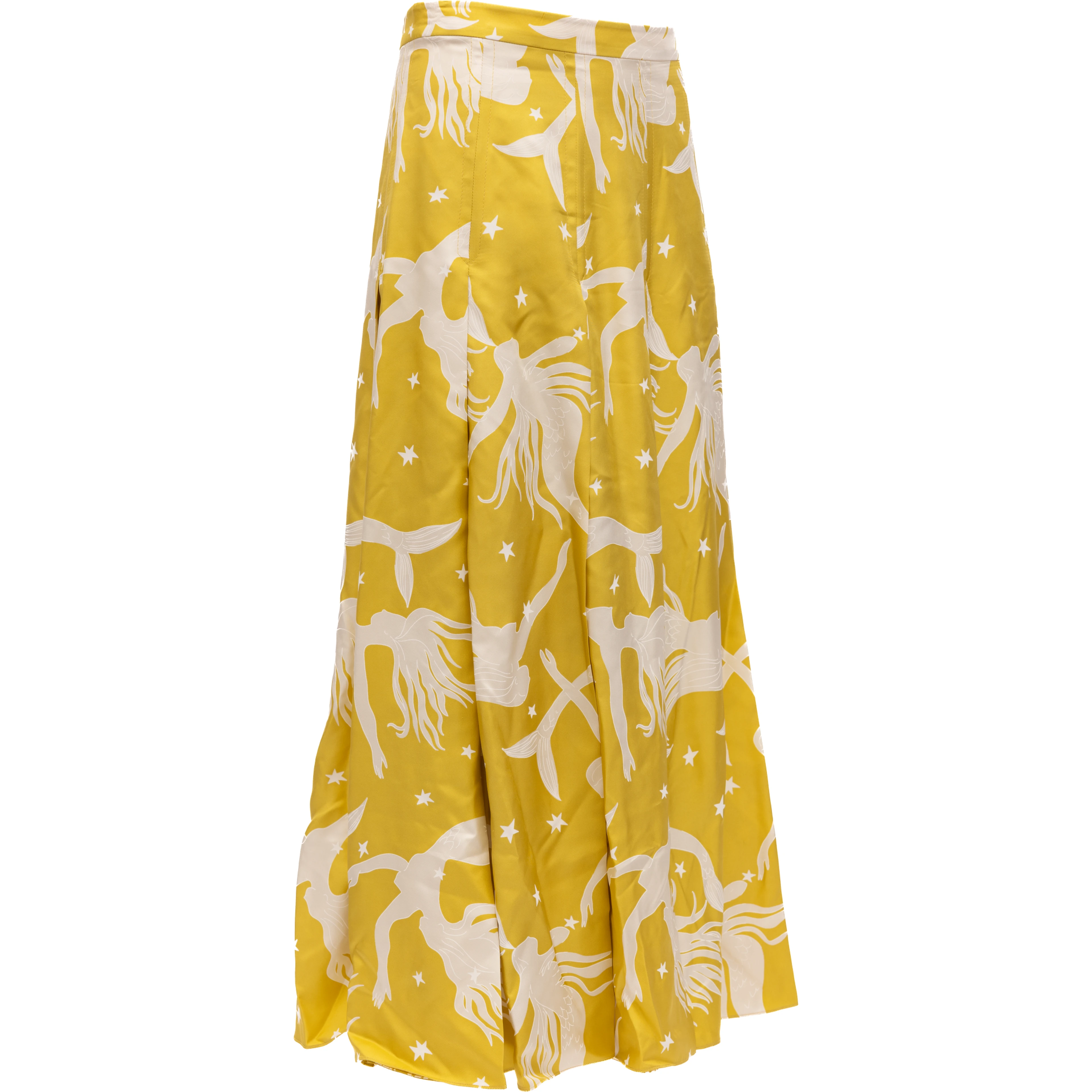 Yellow Printed Maxi Skirt