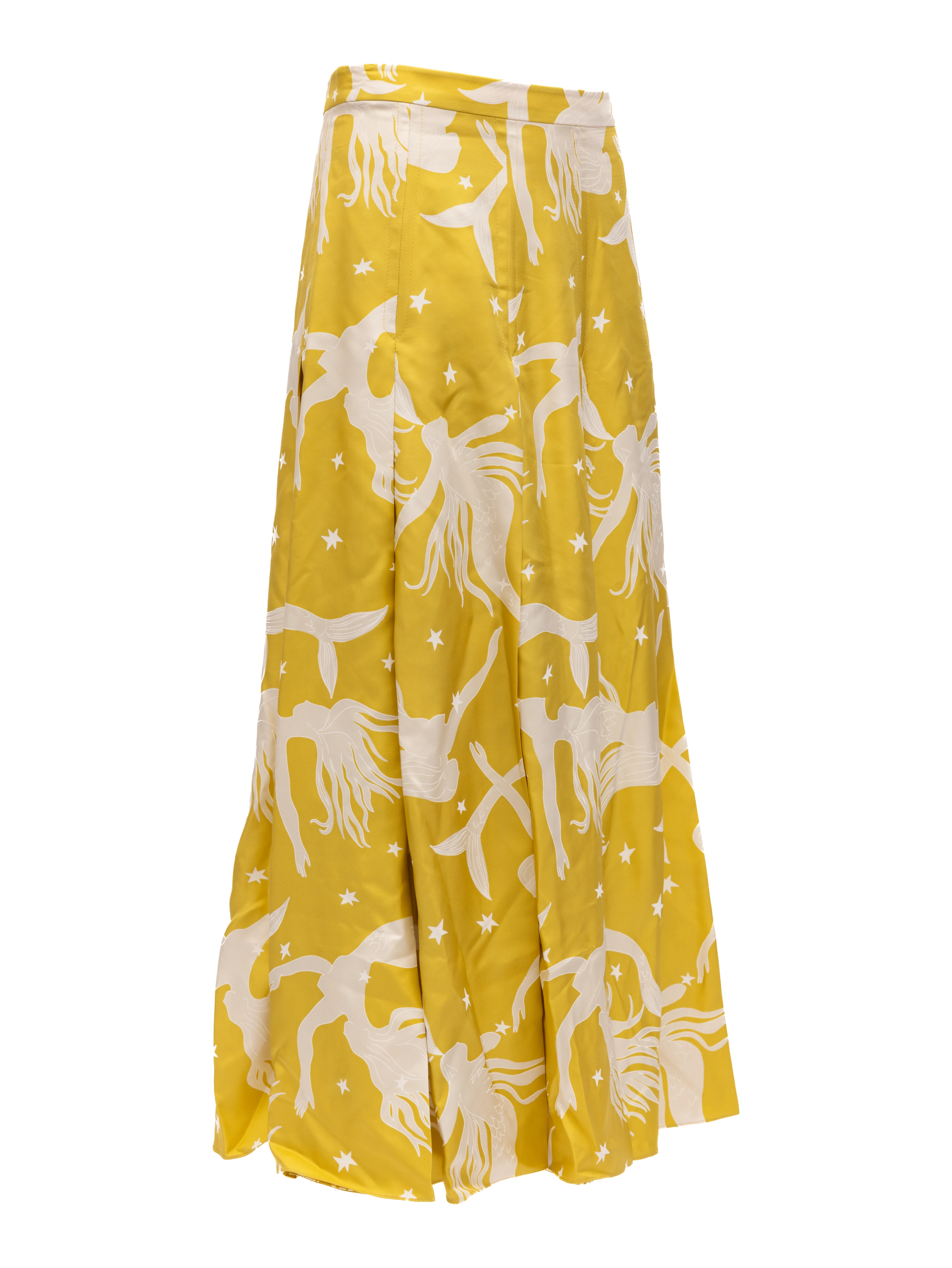 Yellow Printed Maxi Skirt