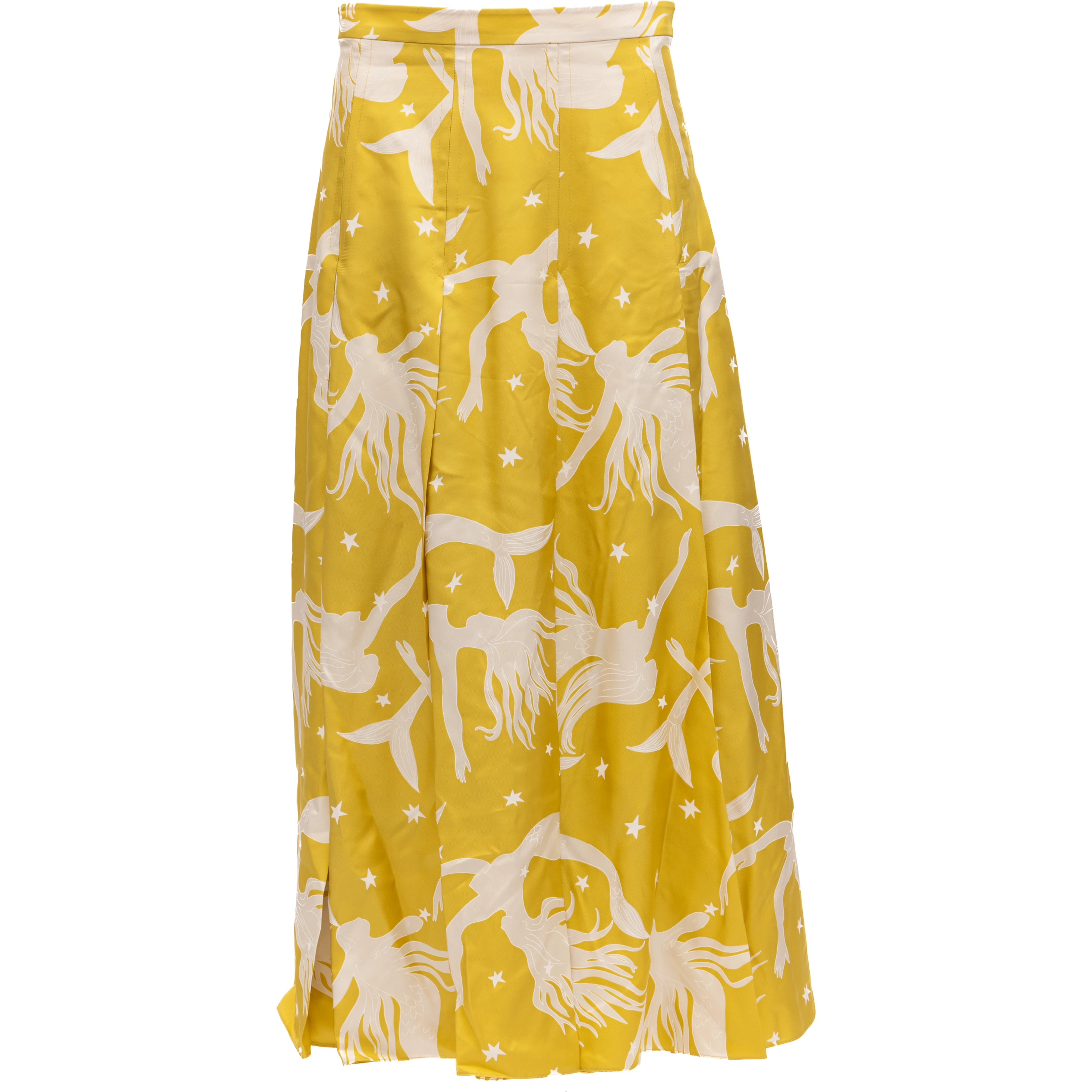 Yellow Printed Maxi Skirt