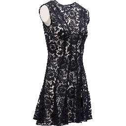 Floral Black Lace Mini Dress