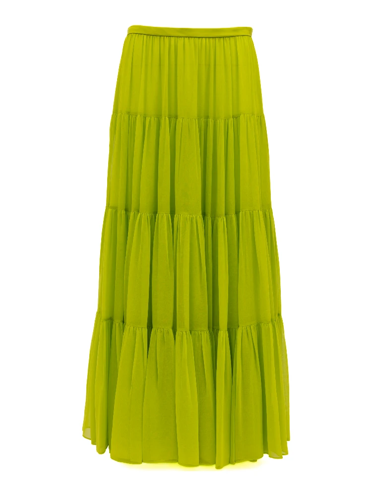 Lime Green Flowing Maxi Skirt alternative
