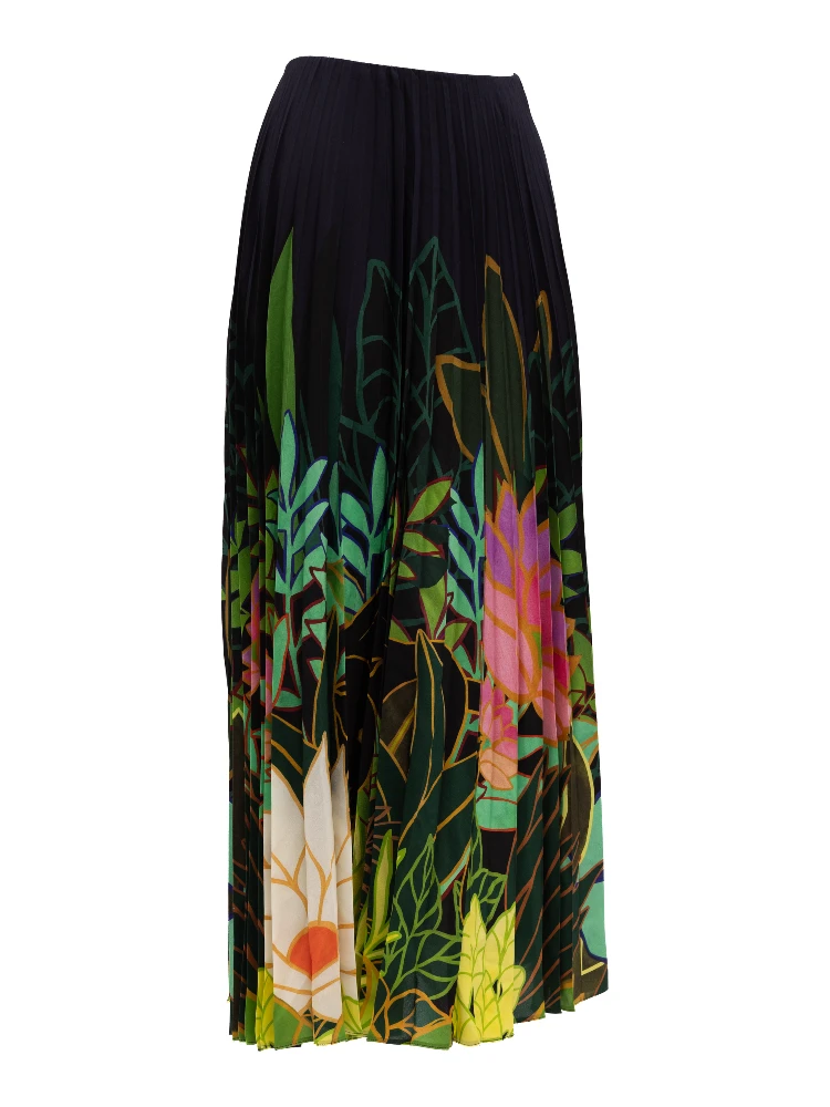 Pleated Floral Maxi Skirt alternative