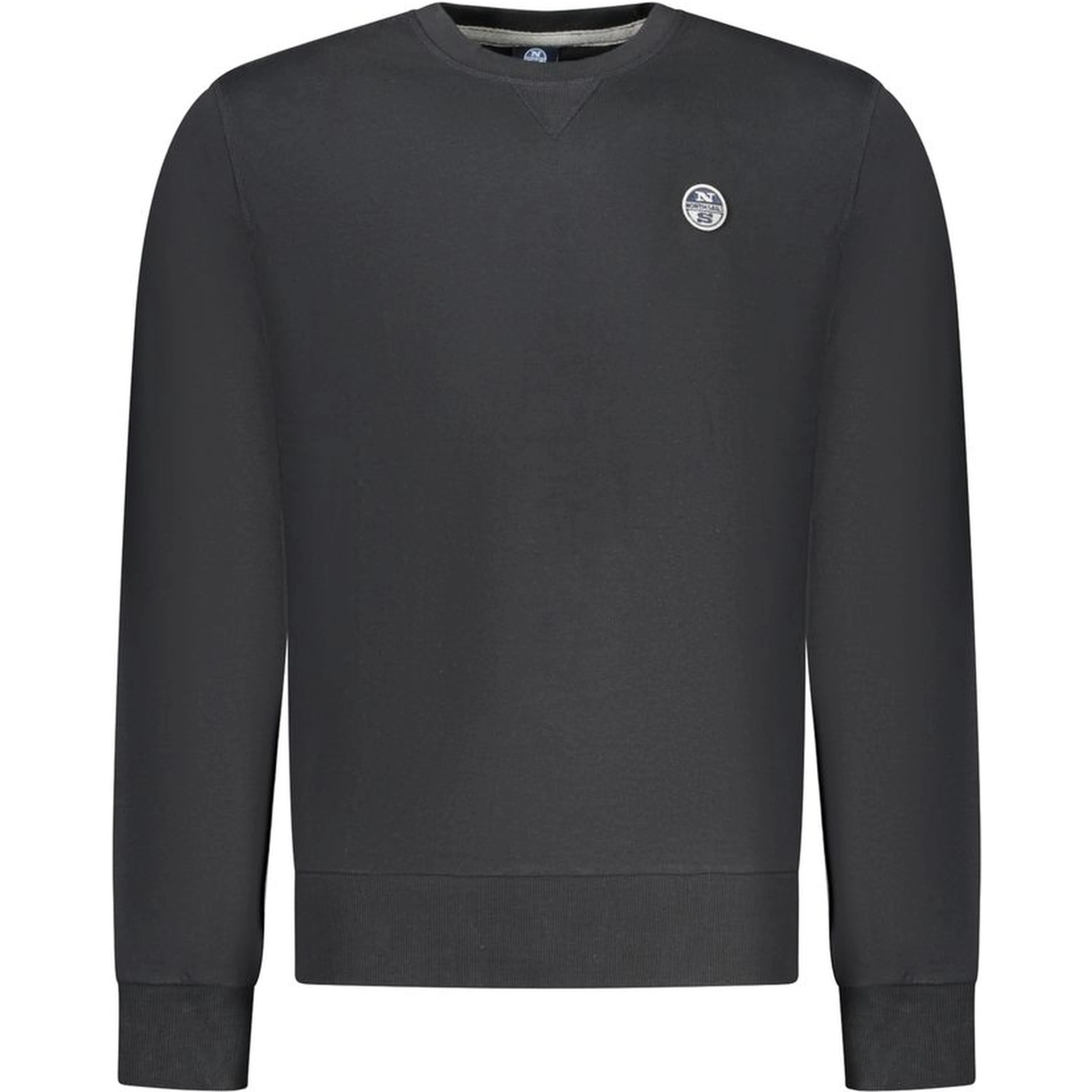 Black Cotton Men Sweatshirt