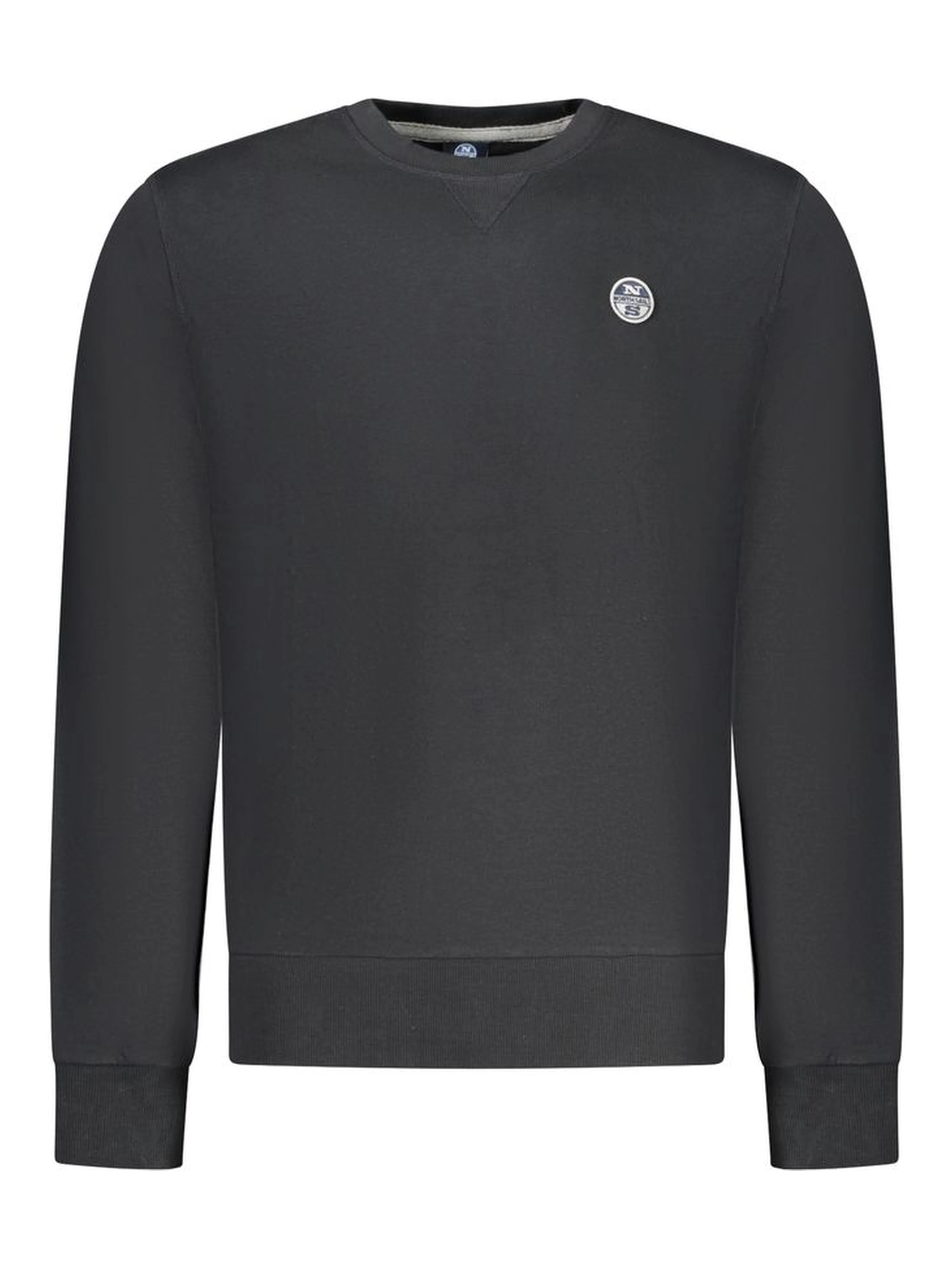 Black Cotton Men Sweatshirt