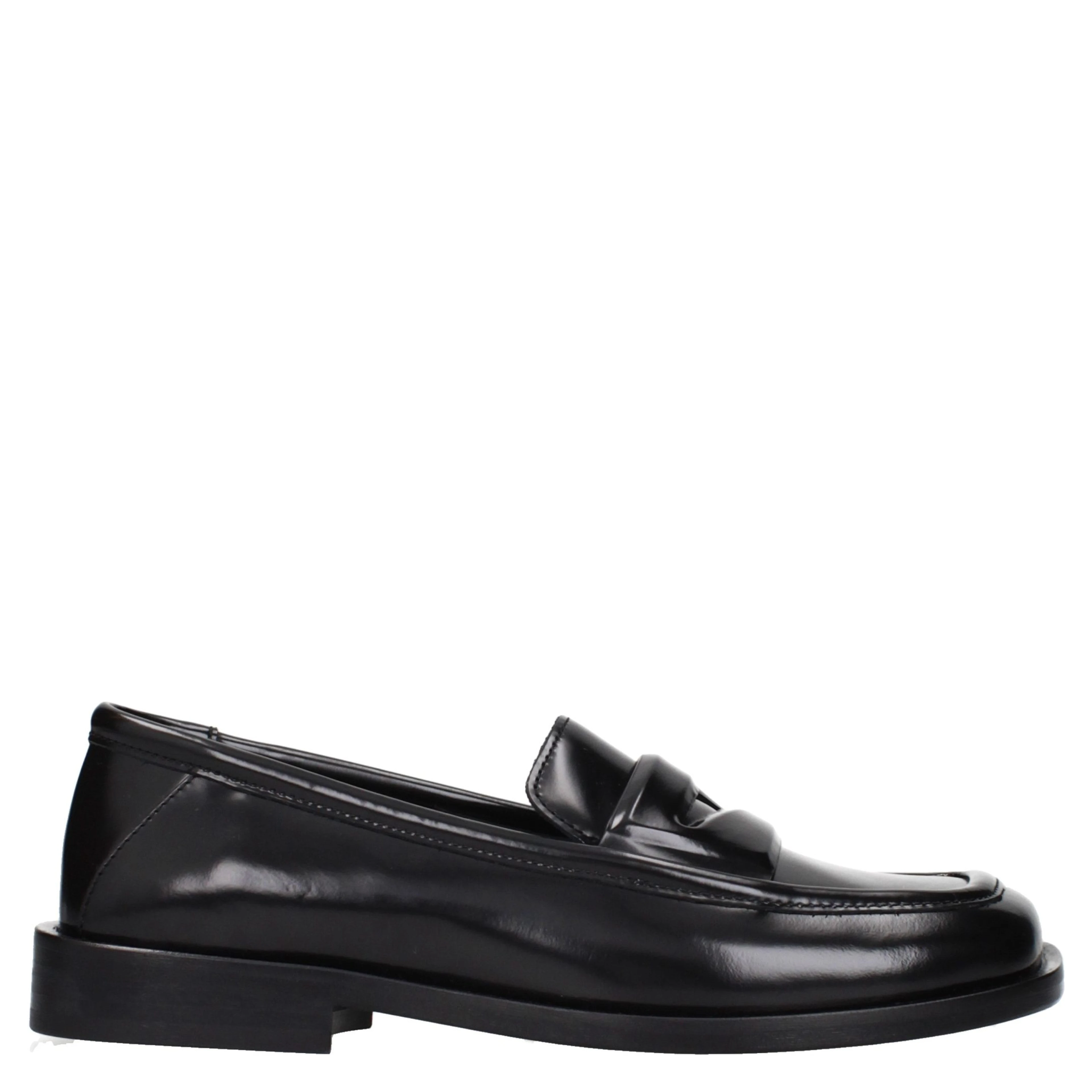 Black Leather Slip-On Loafers