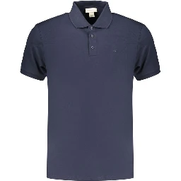 Blue Cotton Men's Polo Shirt