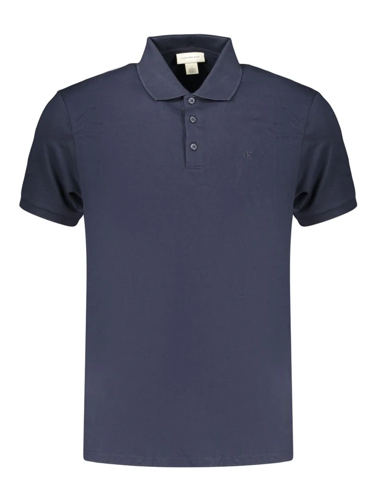 Blue Cotton Men's Polo Shirt
