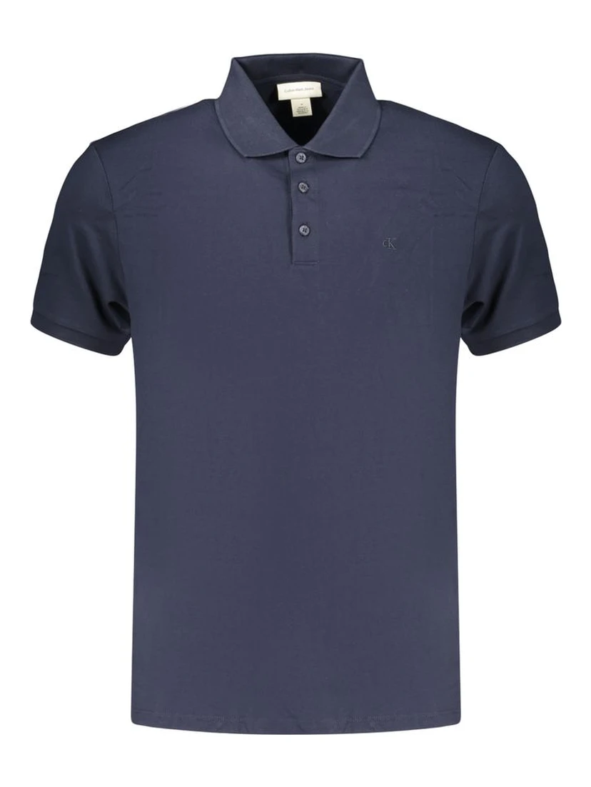 Blue Cotton Men's Polo Shirt