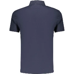 Blue Cotton Men's Polo Shirt