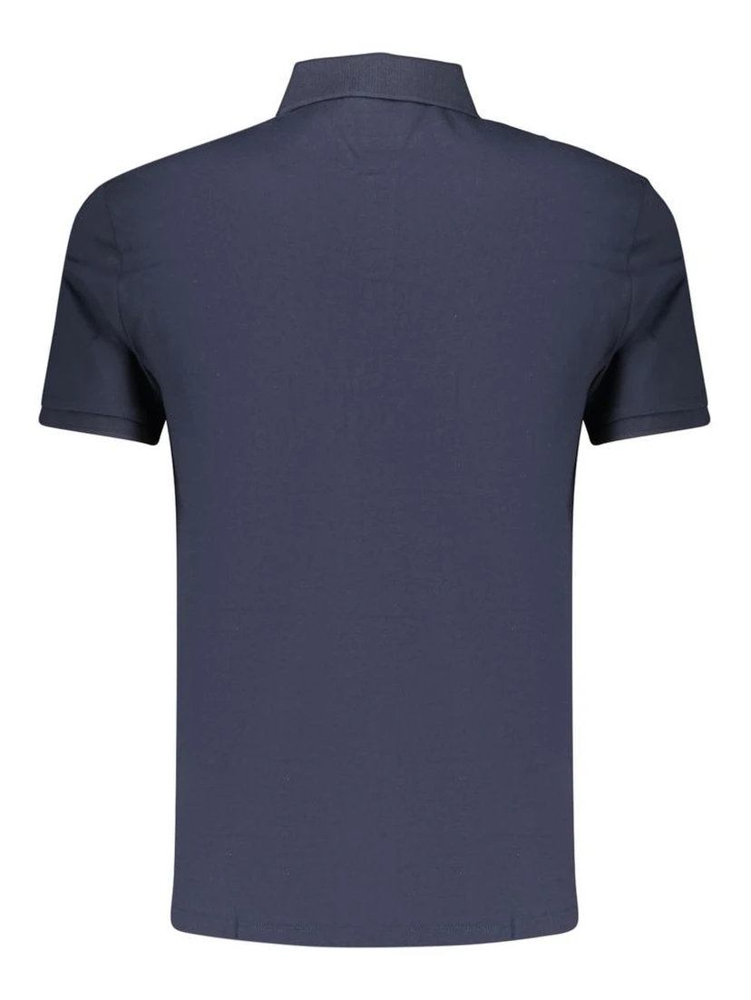 Blue Cotton Men's Polo Shirt