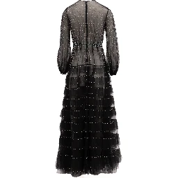 Long Sleeve Evening Tulle Dress