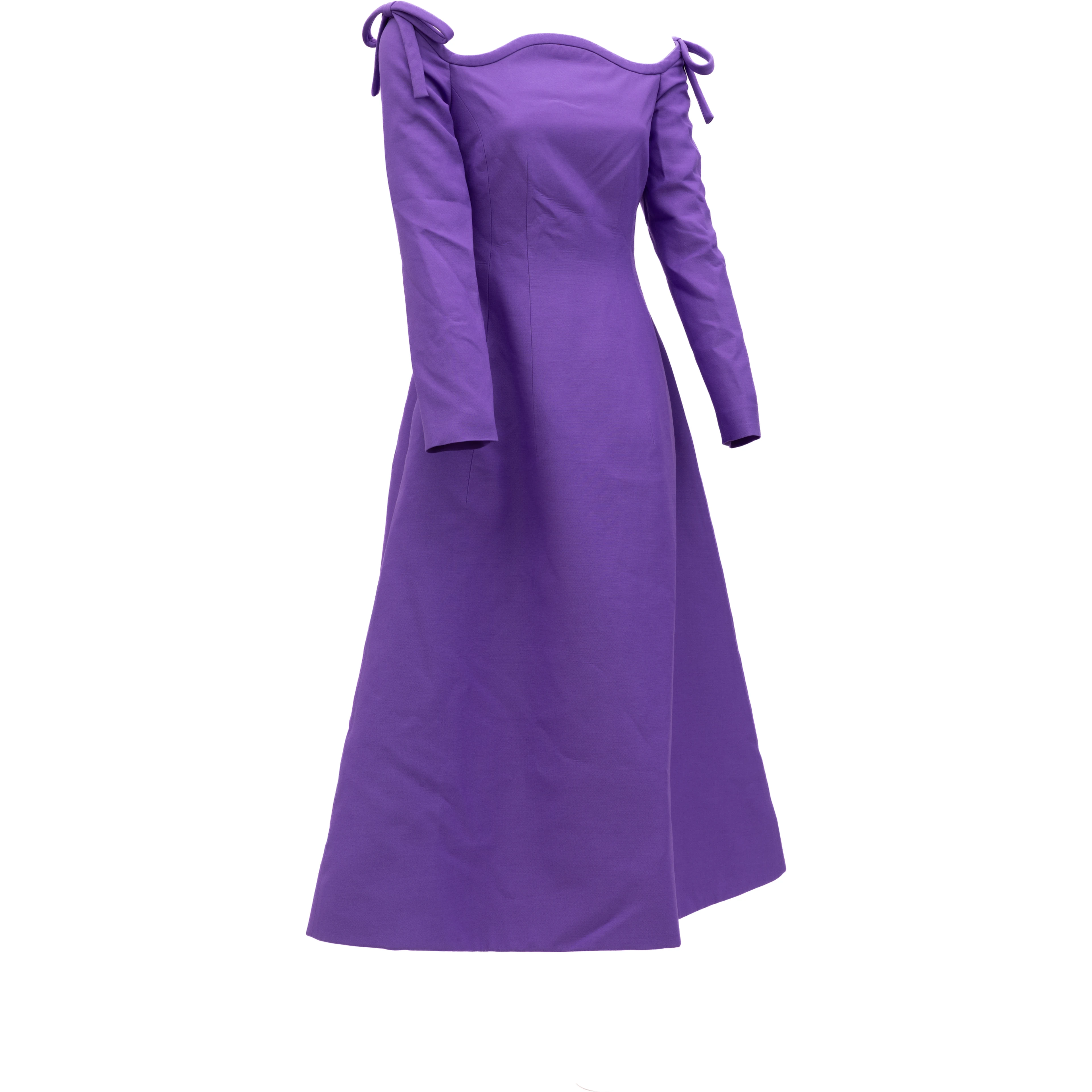 Purple Off-Shoulder Dress
