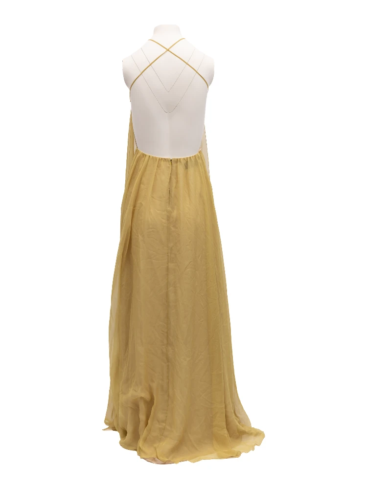 Flowy Open-Back Evening Dress