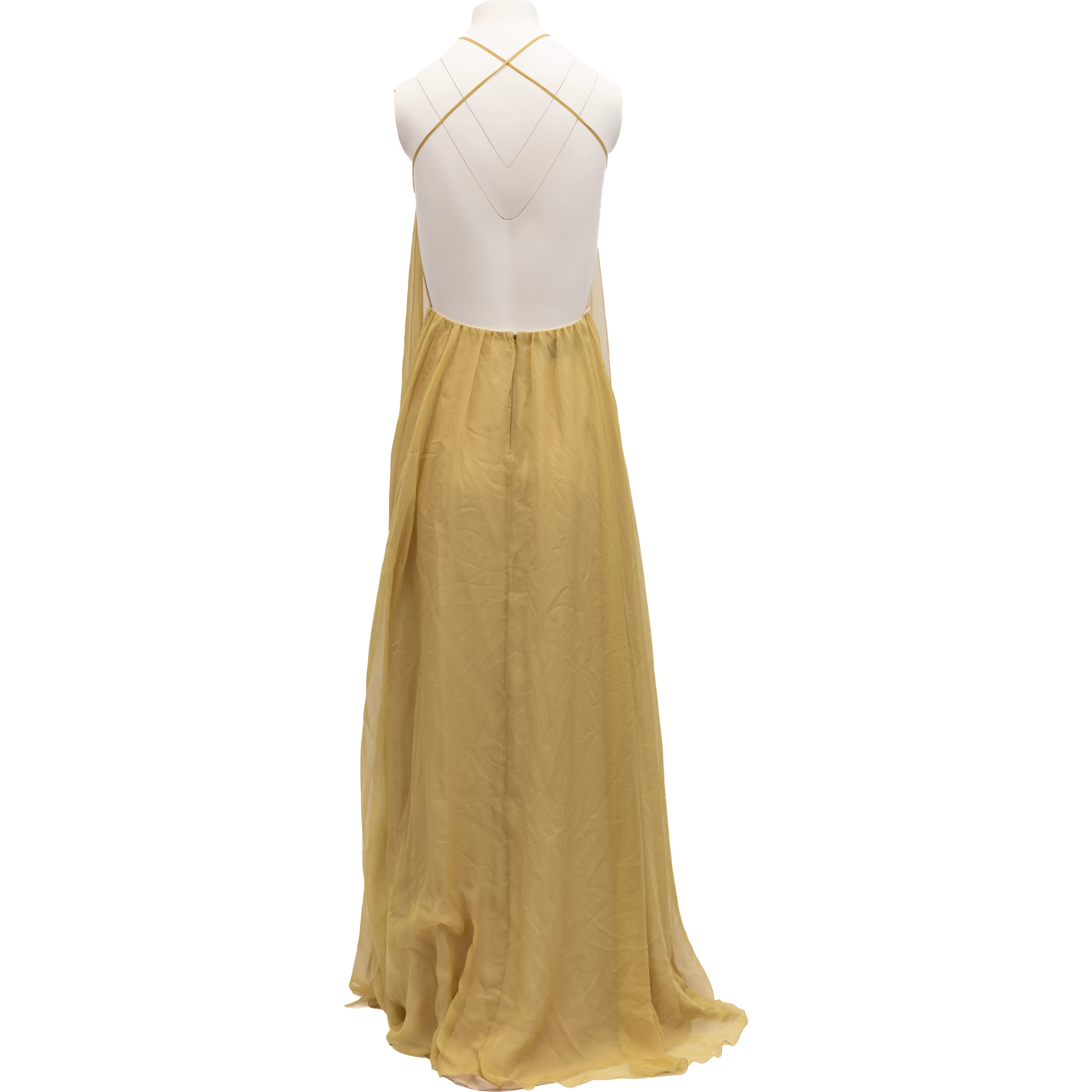 Flowy Open-Back Evening Dress