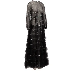 Long Sleeve Evening Tulle Dress