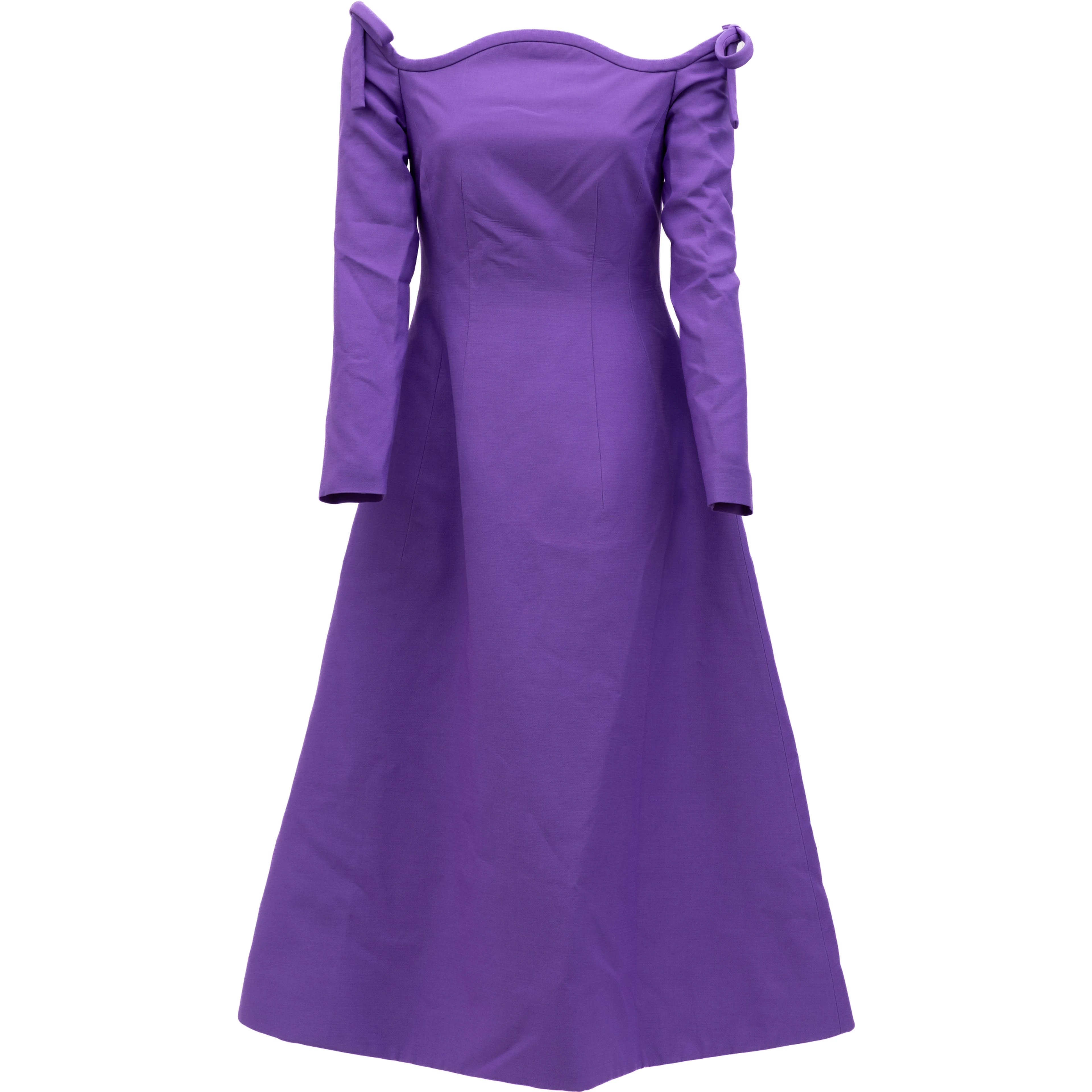 Purple Off-Shoulder Dress