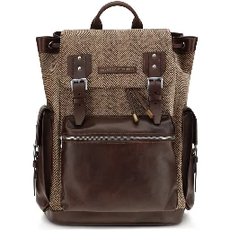 Brown Polyamide Backpack