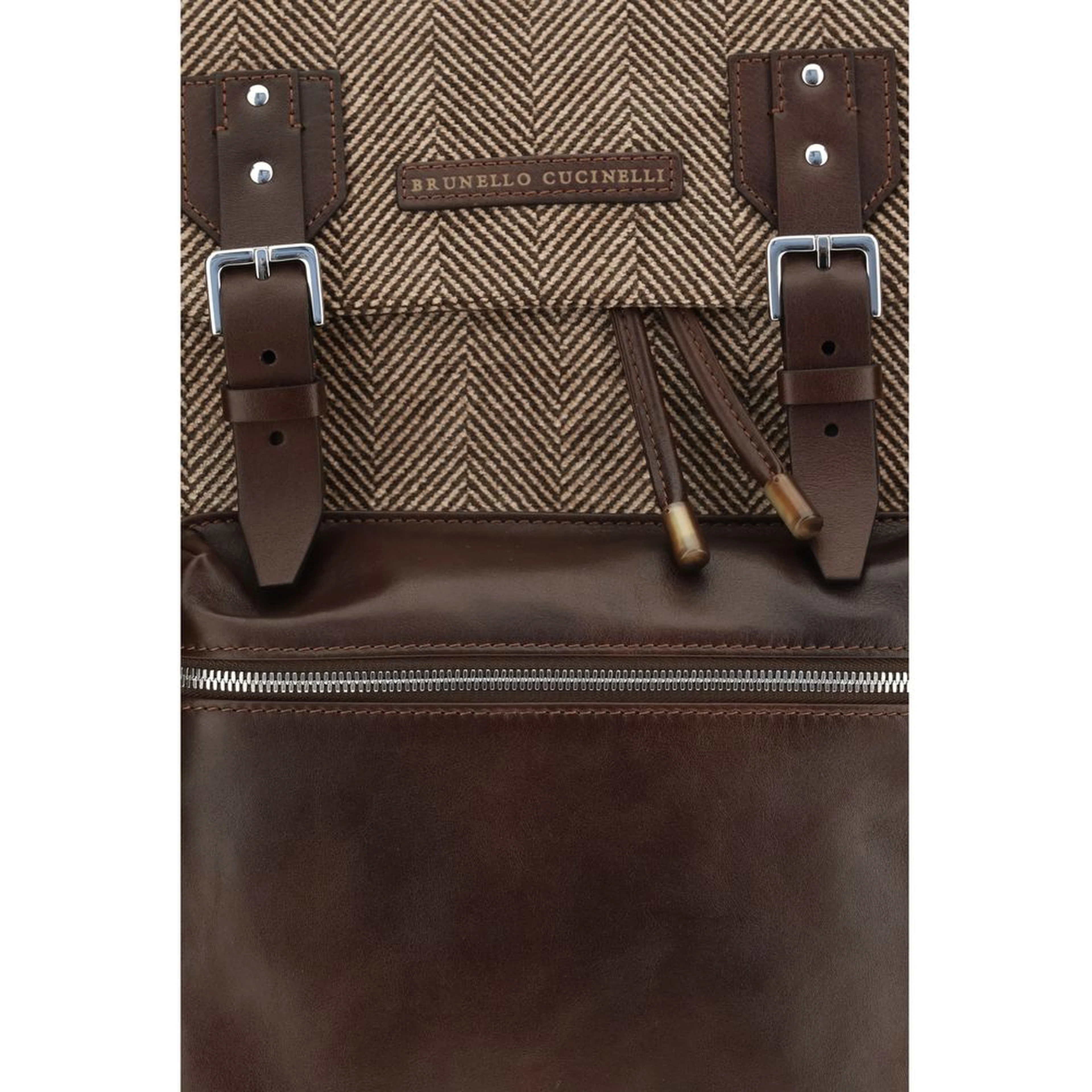 Brown Polyamide Backpack