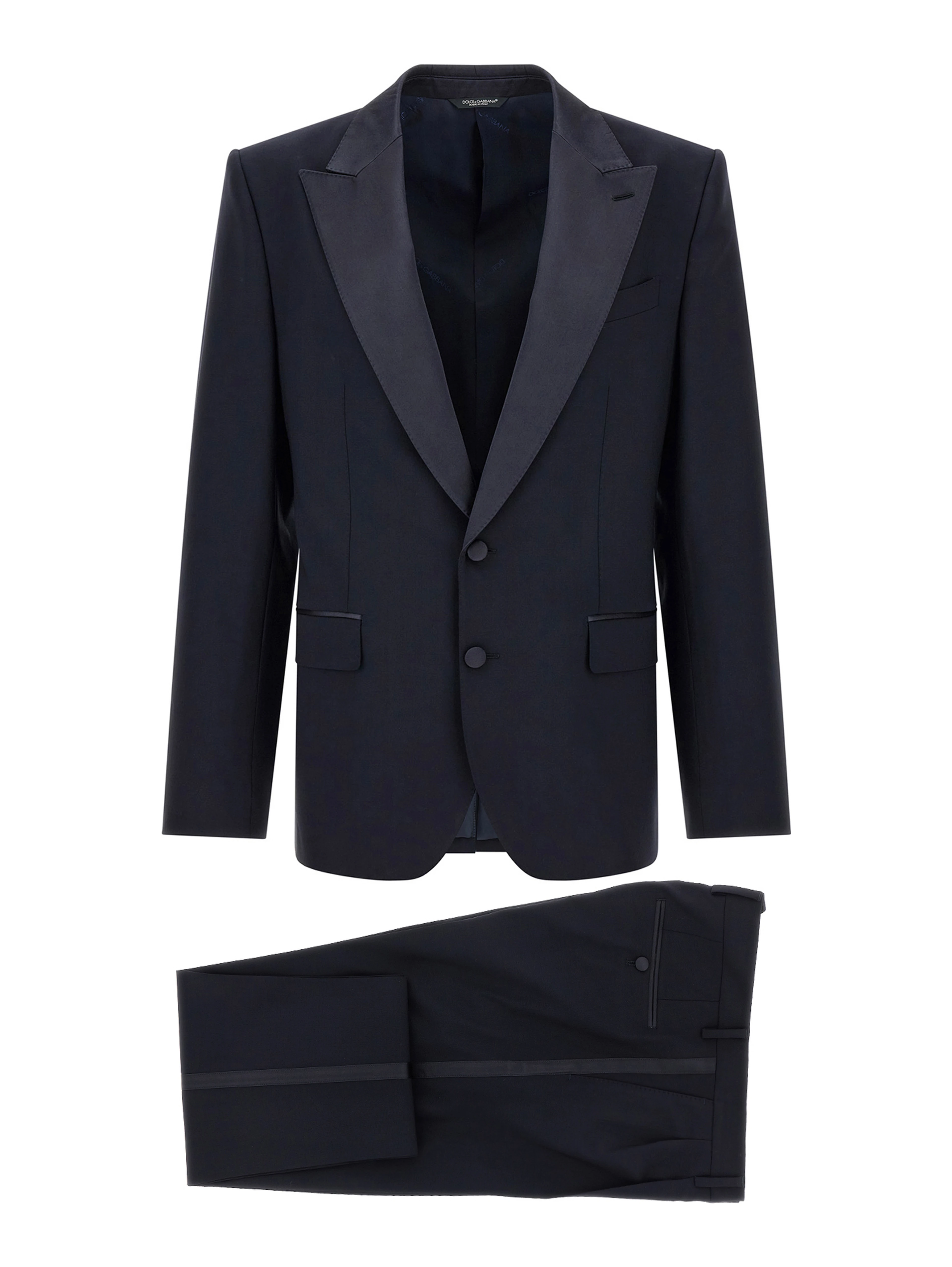 Blue Virgin Wool Two-Piece Suit
