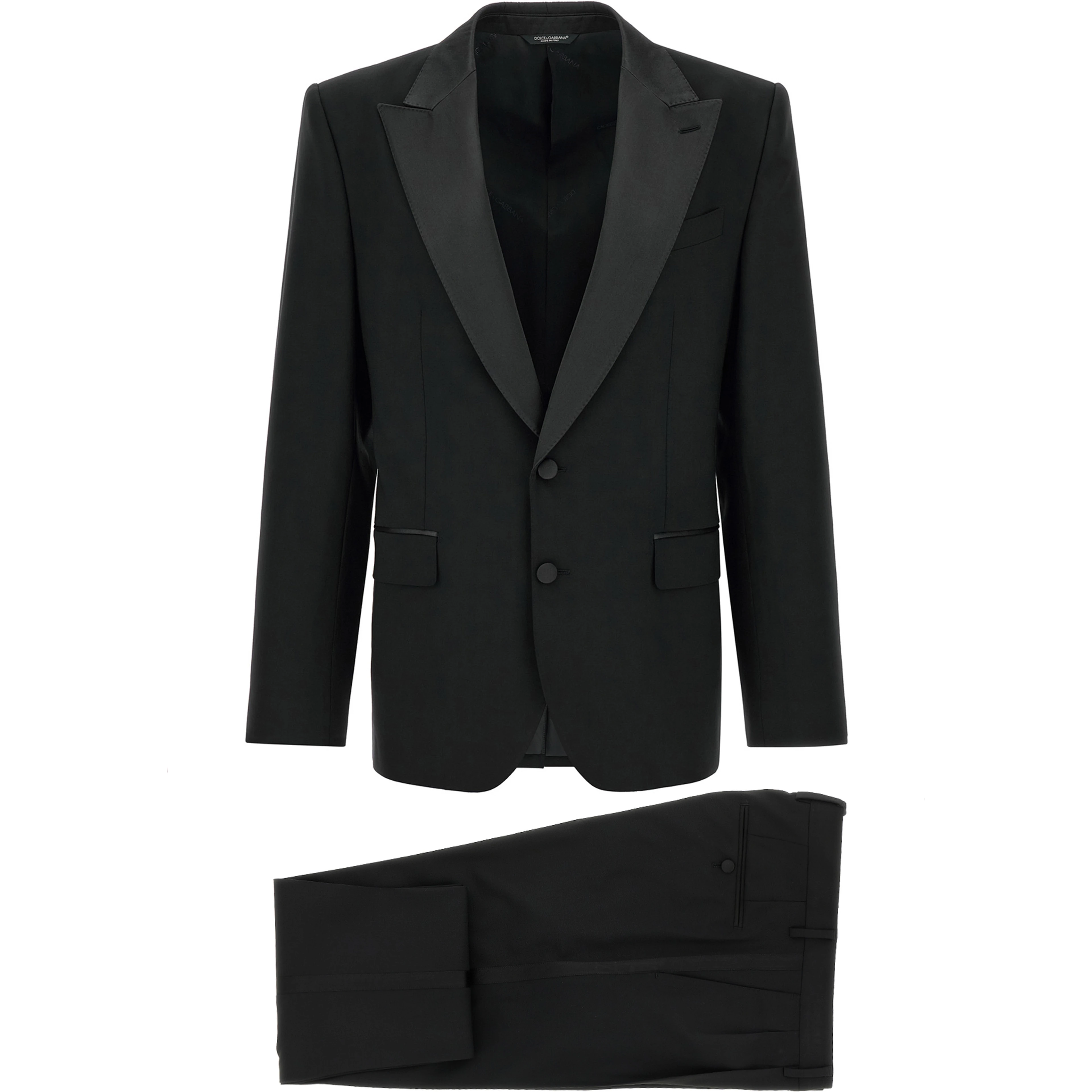 Black Virgin Wool Two-Piece Suit