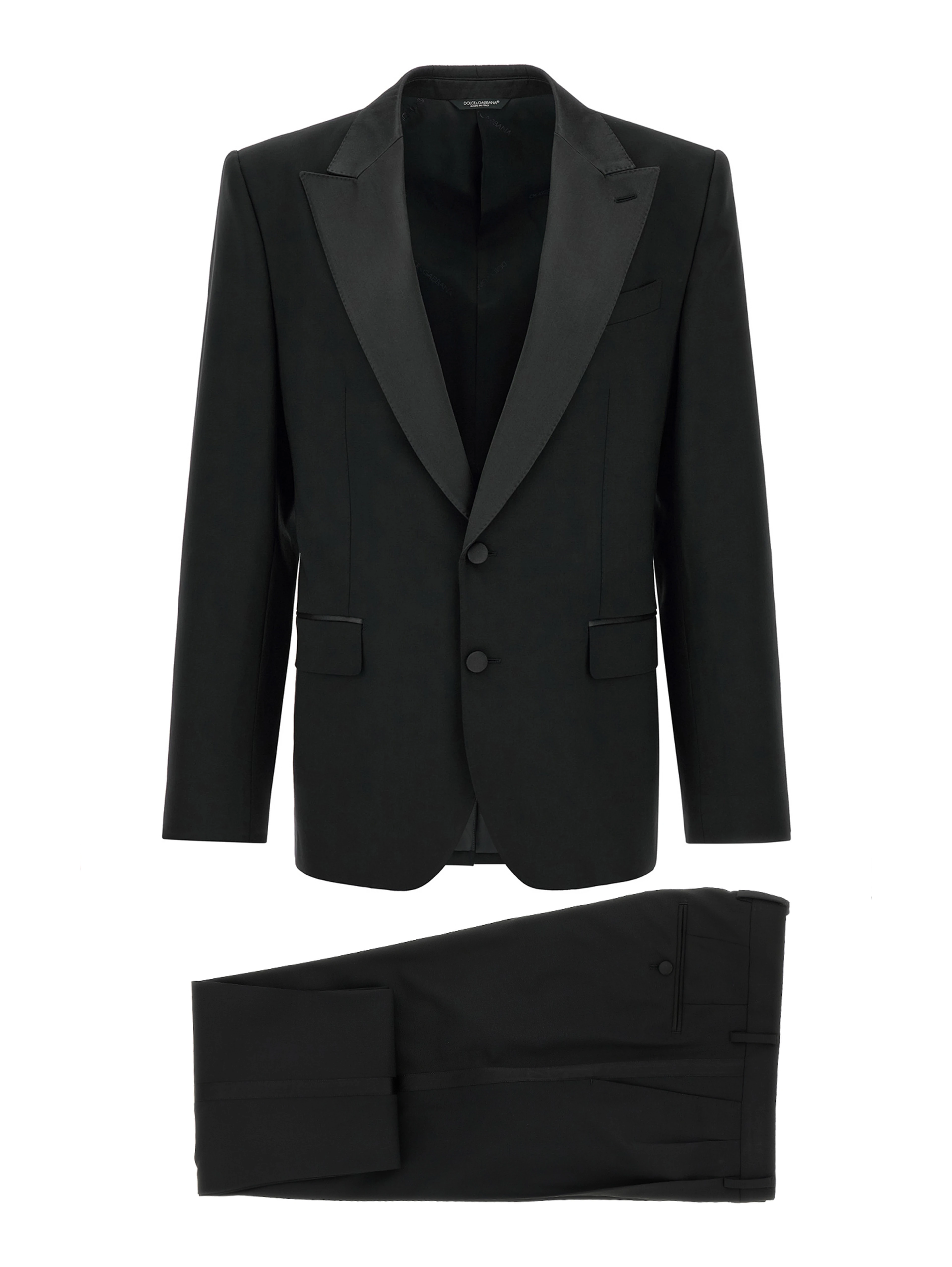 Black Virgin Wool Two-Piece Suit