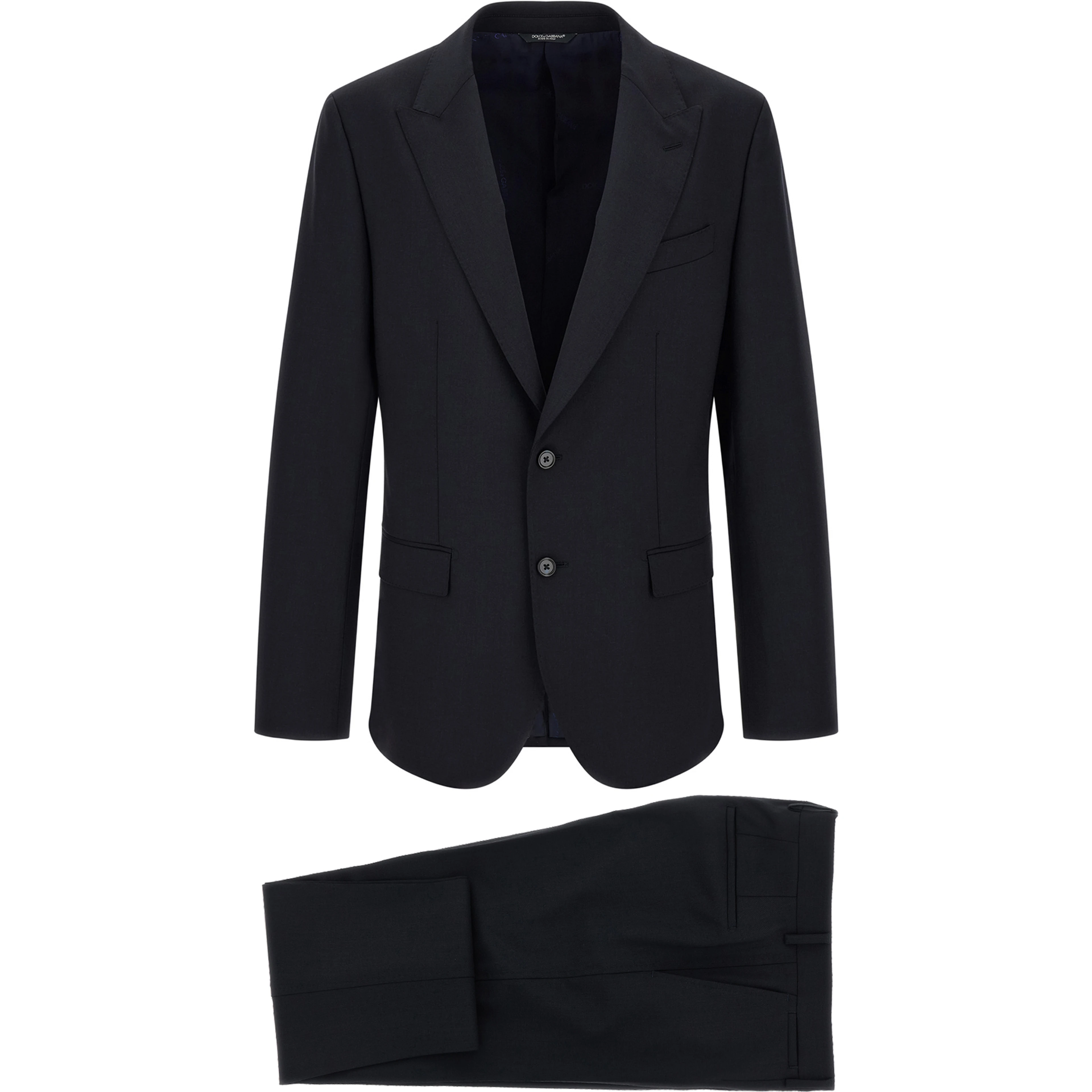Blue Virgin Wool Two-Piece Suit