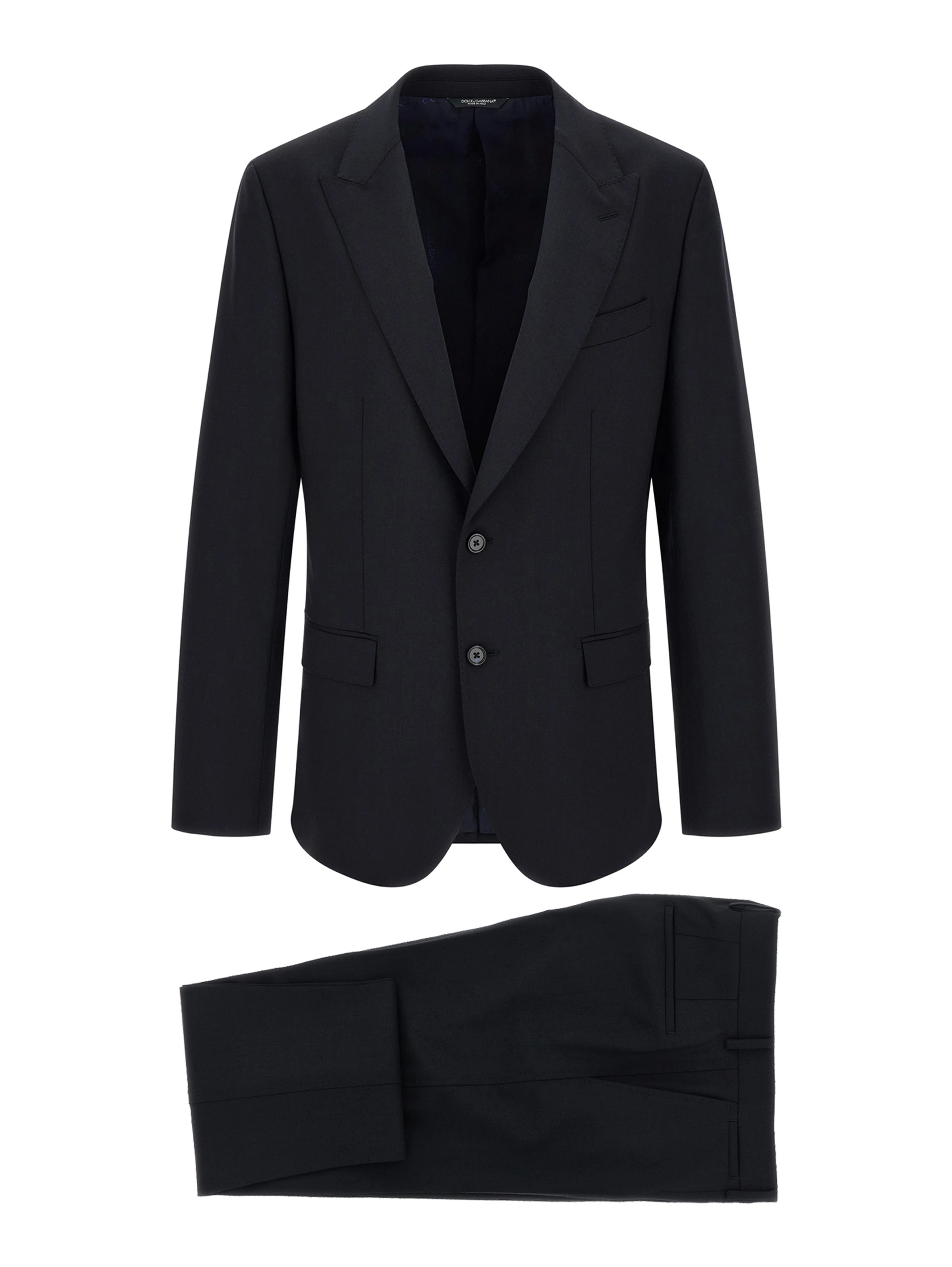 Blue Virgin Wool Two-Piece Suit