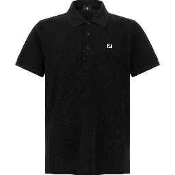 Black Cotton Polo Shirt