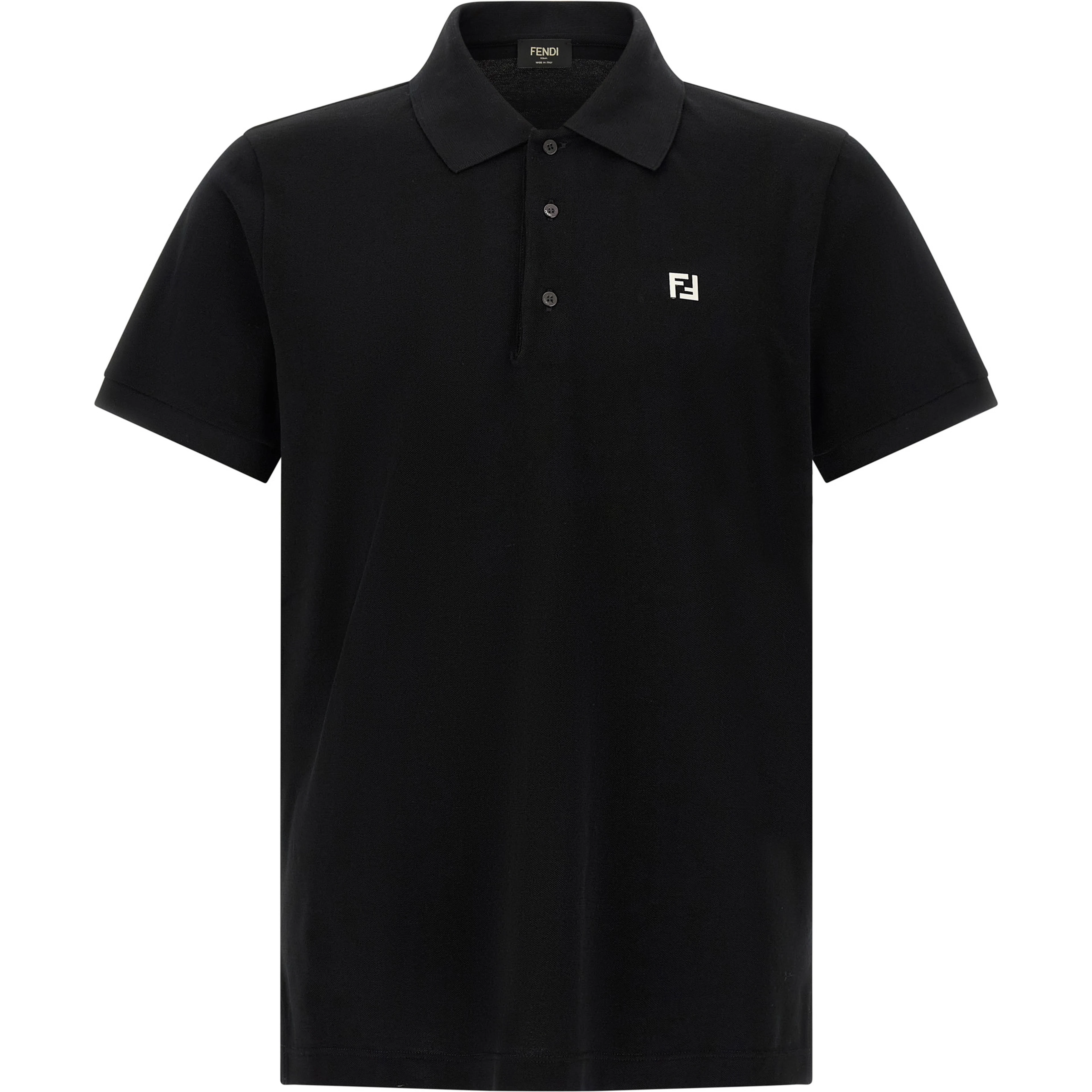 Black Cotton Polo Shirt
