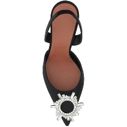 Black Satin High Heel Pumps