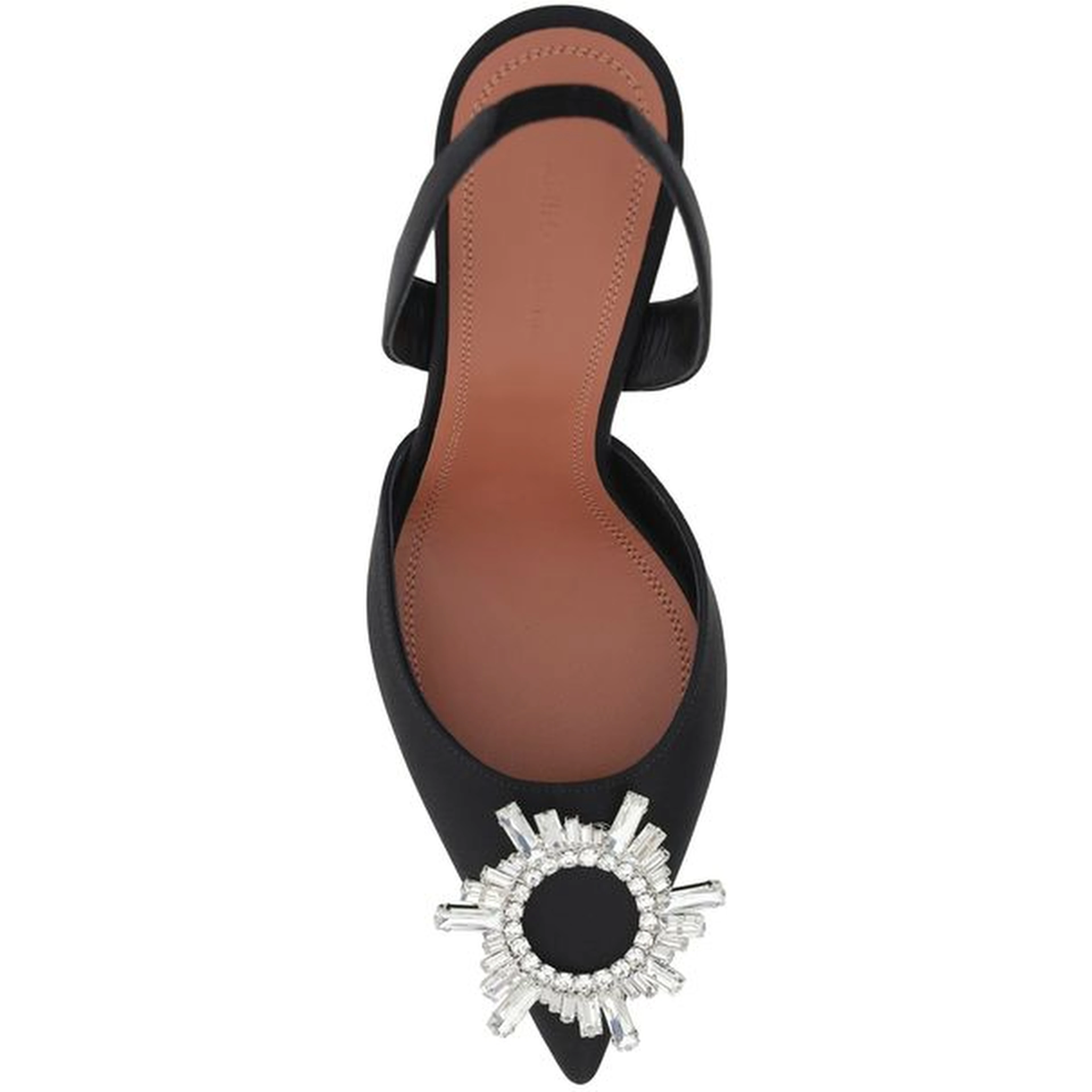 Black Satin High Heel Pumps