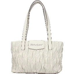 Gray Polyester Shoulder Bag