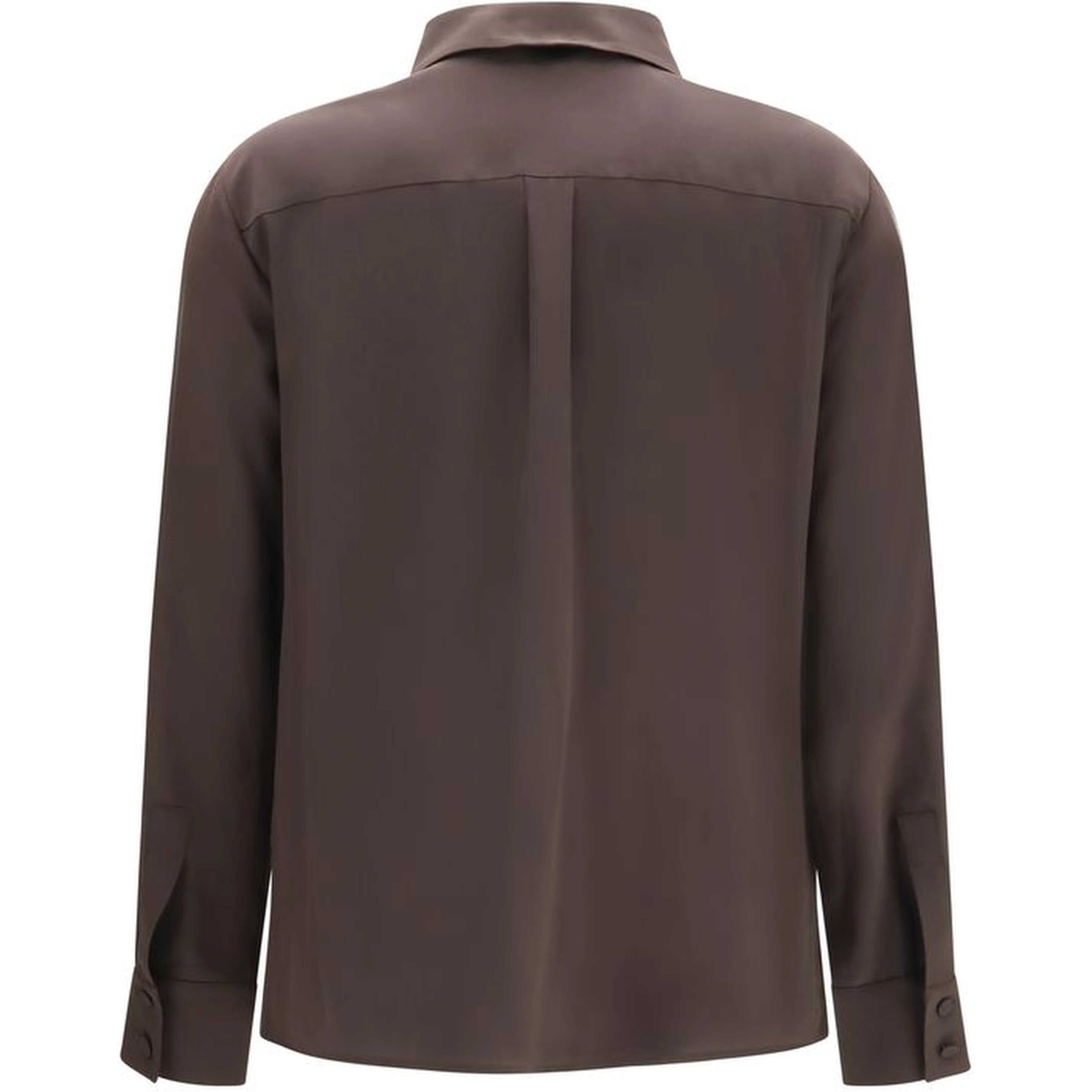 Brown Silk Dress Shirt