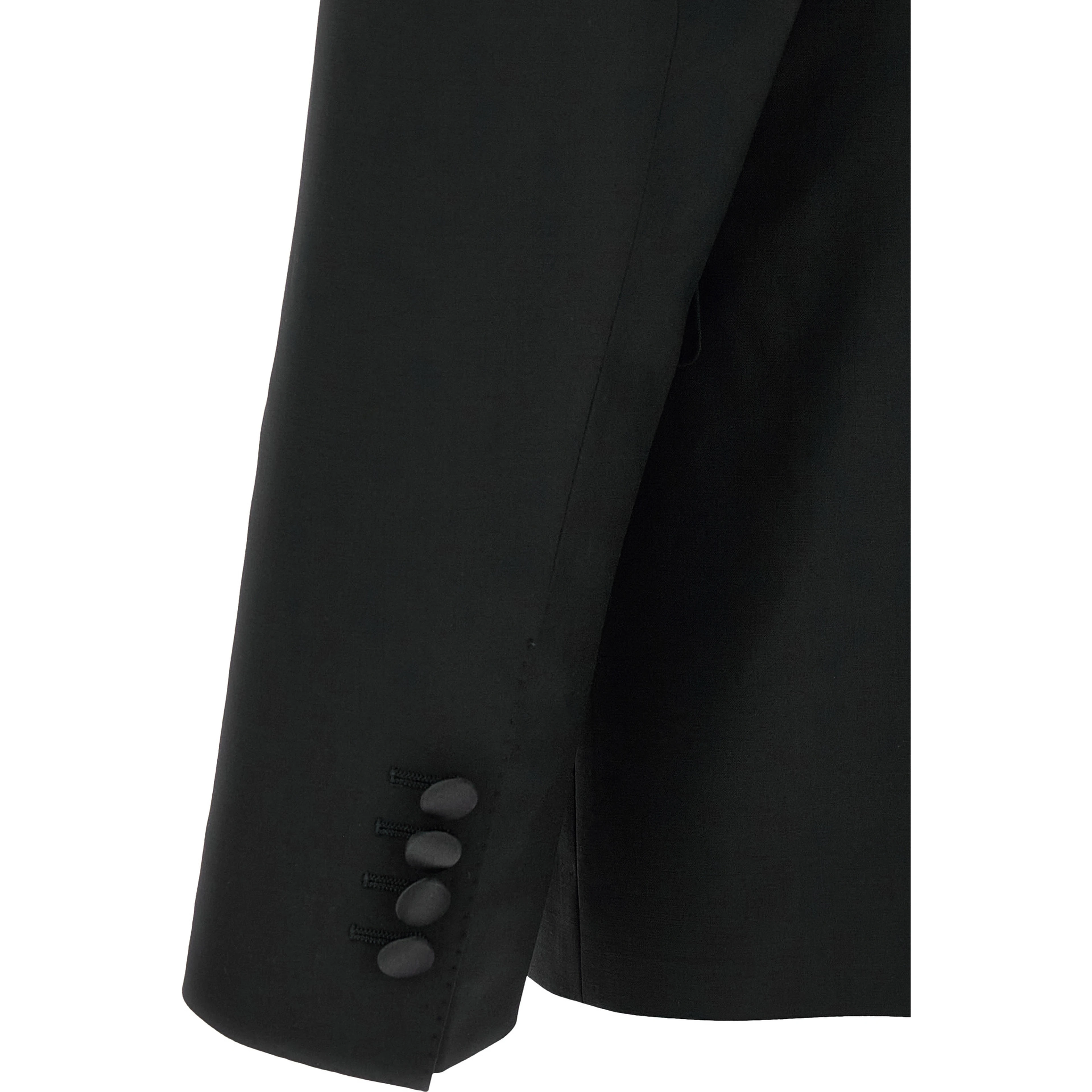 Black Virgin Wool Two-Piece Suit