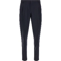 Blue Virgin Wool Two-Piece Suit