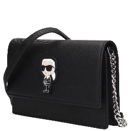 Black Polyethylene Crossbody Bag