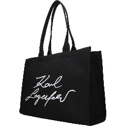 Black Fabric Shoulder Bag